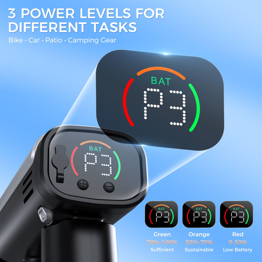 3-Level, 5-in-1 Portable LCD Battery Cleaner